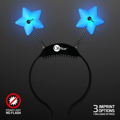 Blue Star Light Up Head Boppers - PRINTED