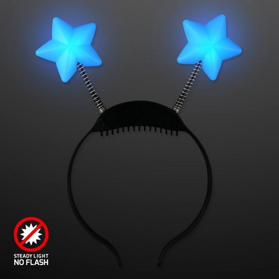 Blue Star Light Up Head Boppers - BLANK